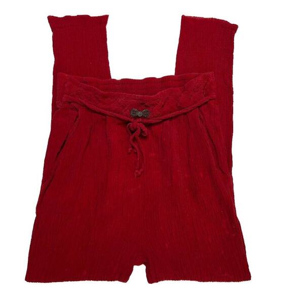 Marsha Brander for Componix Vintage Textured Leggings Red Women's 12 Bohemian - Picture 1 of 16